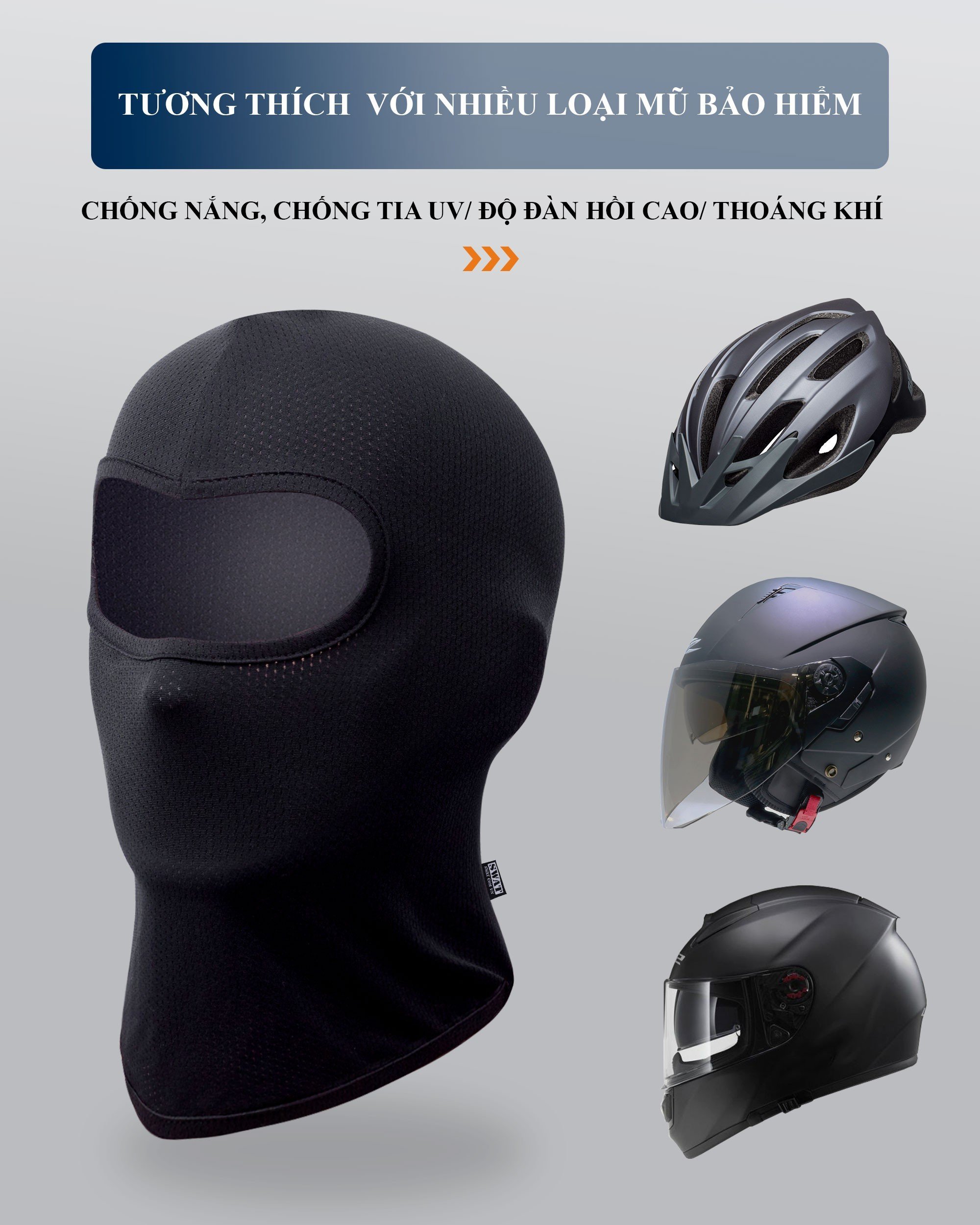 Khăn trùm đầu Ninja Full Đen