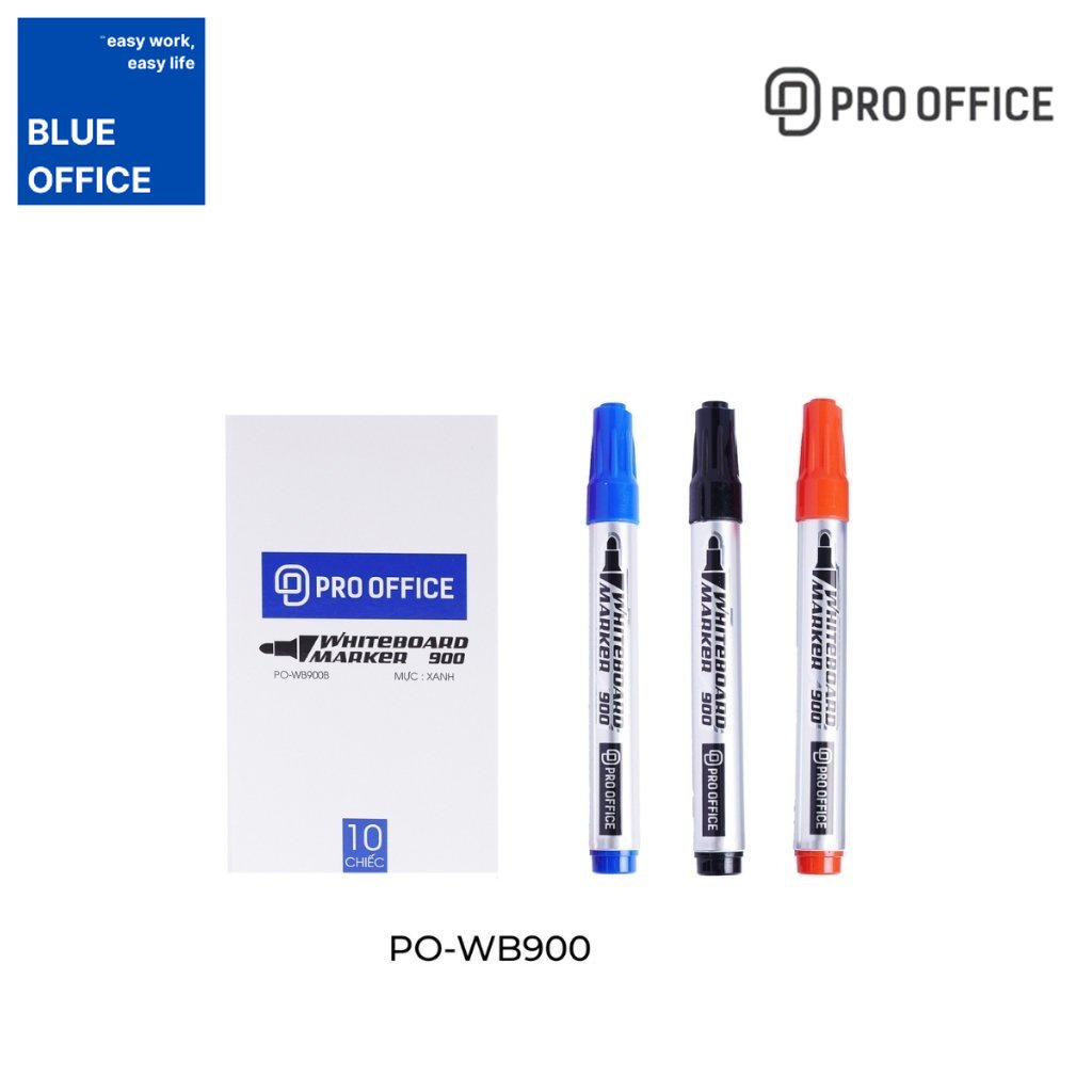 Bút Lông Bảng Pro-Office, Mực Đều, Mịn, Dễ Xoá WB900