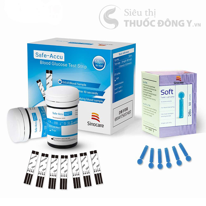 Que thử đường huyết Sinocare safe accu 25