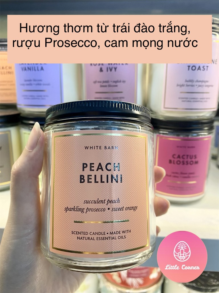 Nến thơm 1 bấc 198g BATH AND BODY WORKS - WHITE BARN basic 2
