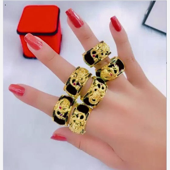 Nhẫn nam rồng vàng đen cực chất