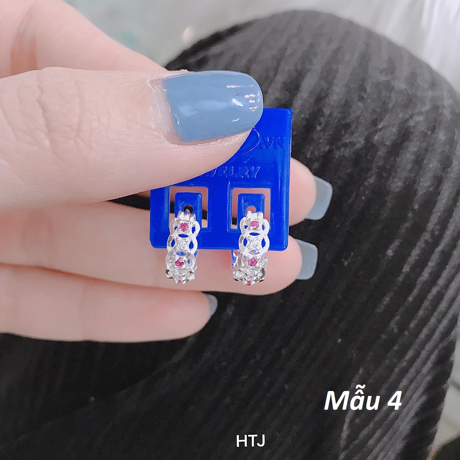 Bông tai bạc khuyên tròn các mẫu MS65