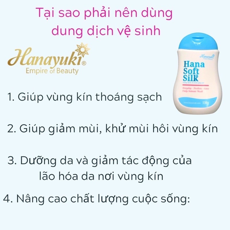 [ HOÀN TIỀN 10% ]Dung dịch vệ sinh phụ nữ Hana Soft Silk