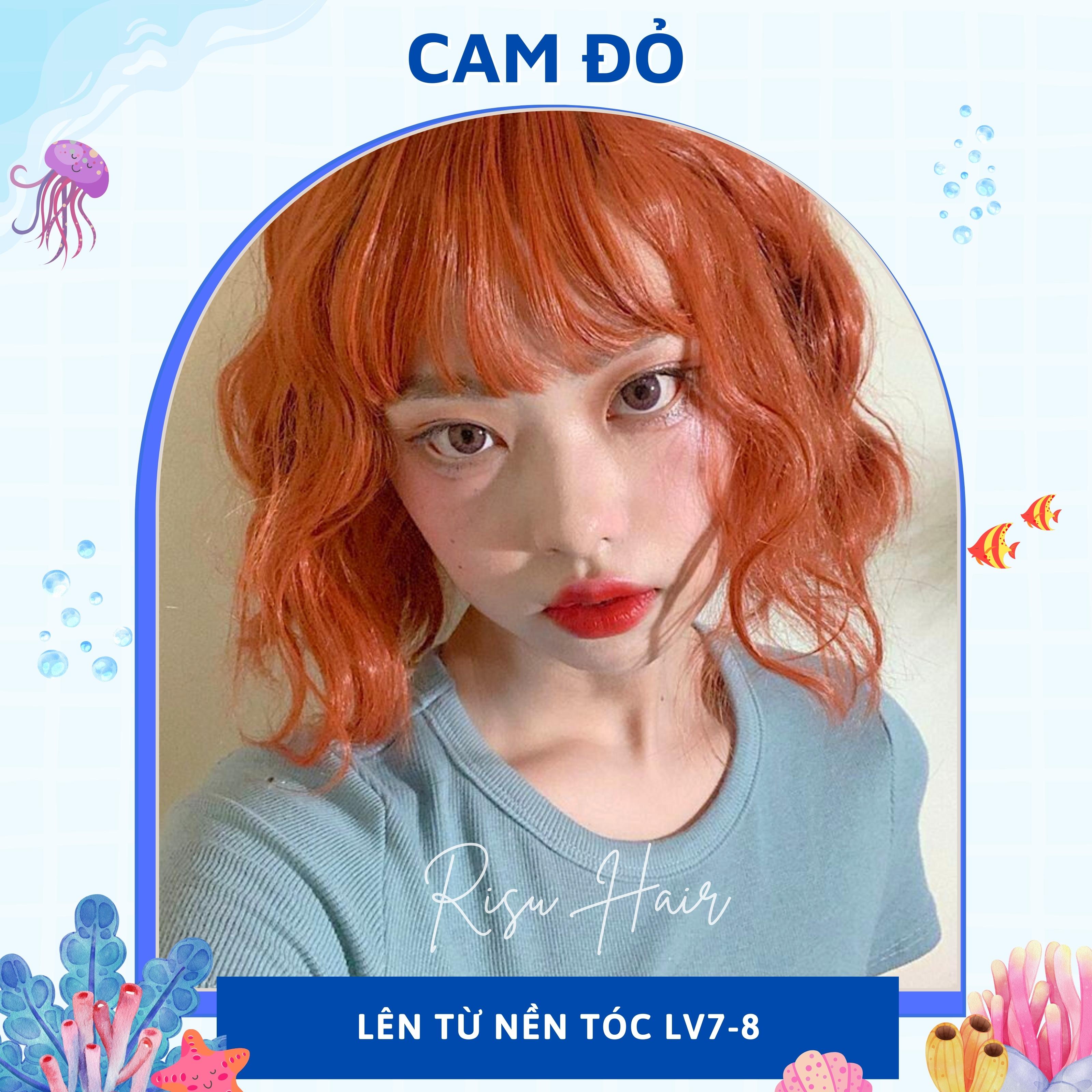 Thuốc Nhuộm Tóc Màu Cam Đỏ - Risu Hair.