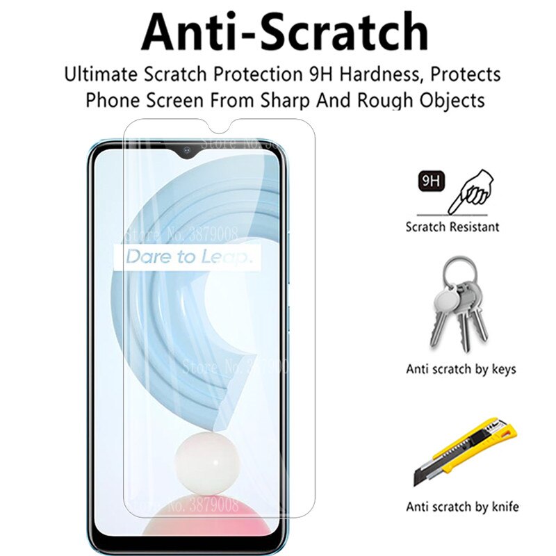 Kính cường lực Realme C21 / Realme C21Y (Trong Suốt, Không Full Màn)