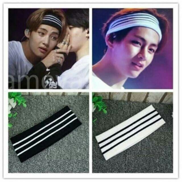 Băng đô kẻ ngang V BTS