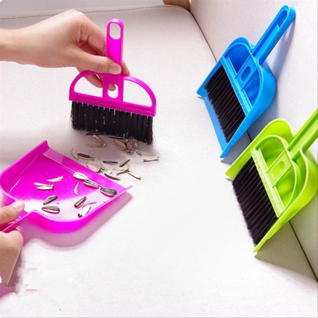 Bộ Chổi Quét Bụi Và Ki Hốt Rác Mini Đa Năng