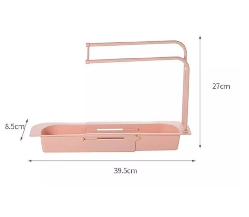 GIÁ ĐỰNG DỤNG CỤ RỬA CHÉN GẮN BỒN RỬA GẤP GỌN TIỆN LỢI CÓ LỖ THOÁT NƯỚC VÀ MÓC TREO HAI TẦNG PHƠI KHĂN 39.5x27x8.5cm(Nhiều màu) - [ Đồ dùng rữa chén Kệ rửa chén kệ nhà bếp kệ bồn nước kệ phơi khăn]