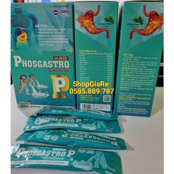 Gel dạ dày Phosgastro viêm loét dạ dày tá tràng, Người viên đau dạ dày, hành tá tràng, trào ngược dạ dày thực quản