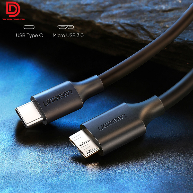 Cáp chuyển USB Type C to Micro USB 3.0 dài 1m chính hãng - Ugreen 20103