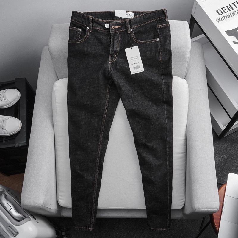 Quần jean nam skinny co giãn hàng xuất khẩu cao cấp màu xám bụi