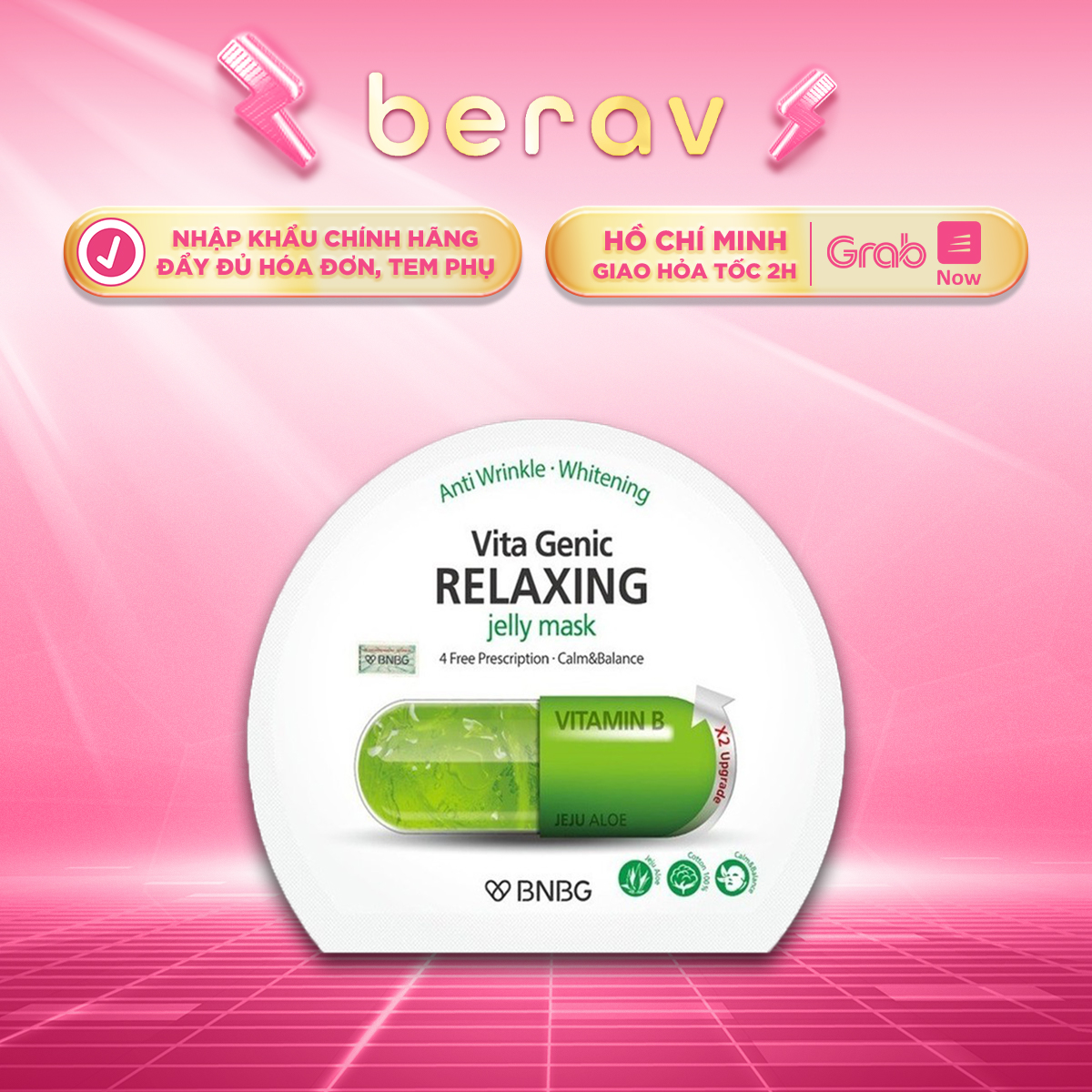 MẶT NẠ BNBG VITAMIN B dưỡng da giúp thư giãn và phục hồi Vita Genic Relaxing Jelly Mask 30ml
