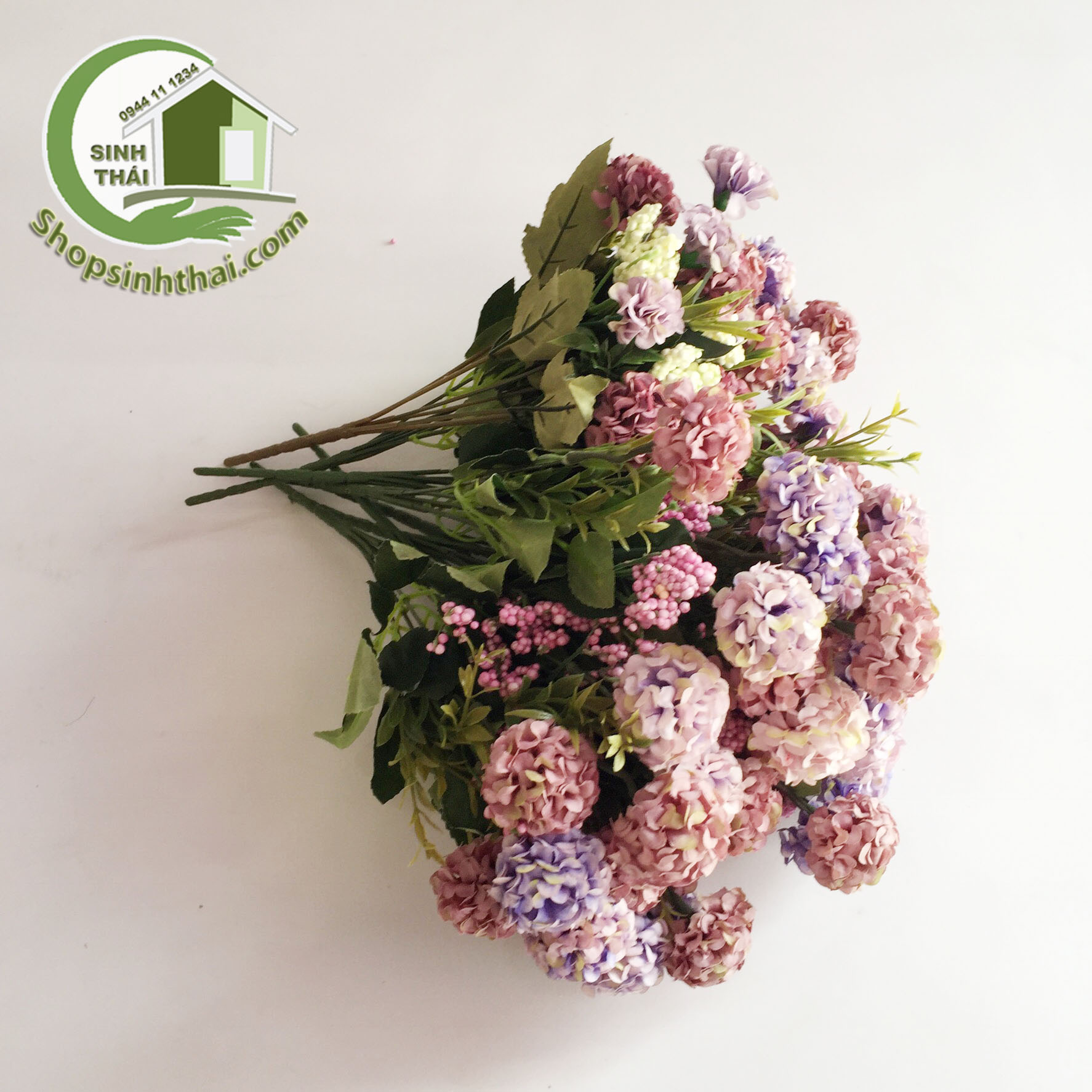 [HCM]Bụi hoa cẩm tú cầu mini màu tím - cao 35cm