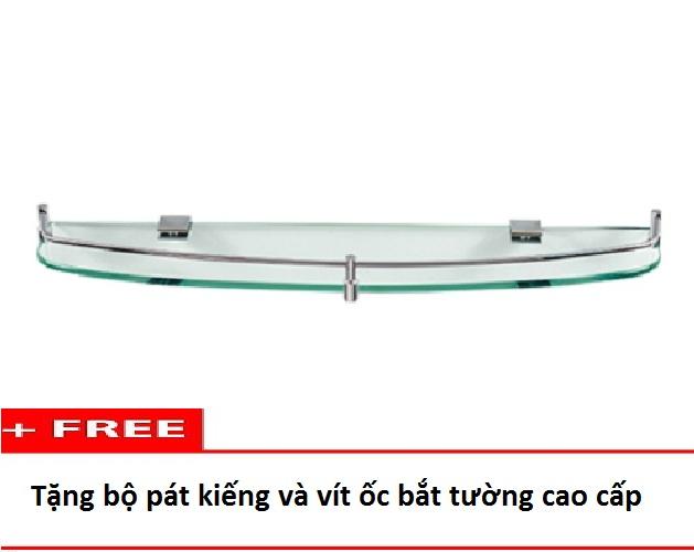Kệ gương phòng tắm Inox 304 500 x 120 x 10mm cao cấp ( Kính cường lực PE30 )