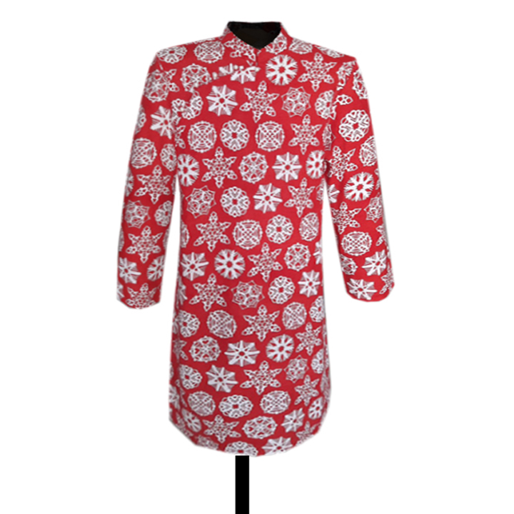 ÁO DÀI CÁCH TÂN NAM POLY COTTON HỌA TIẾT
