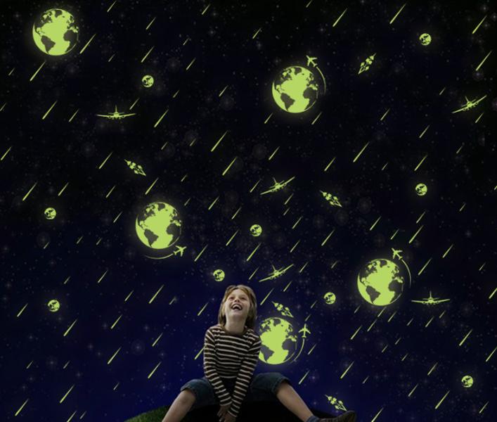 Decal trang trí Trái Đất Vũ Trụ - Dạ Quang