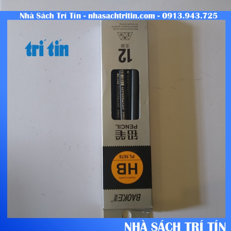 Bút chì baoke hb thân đen có gom