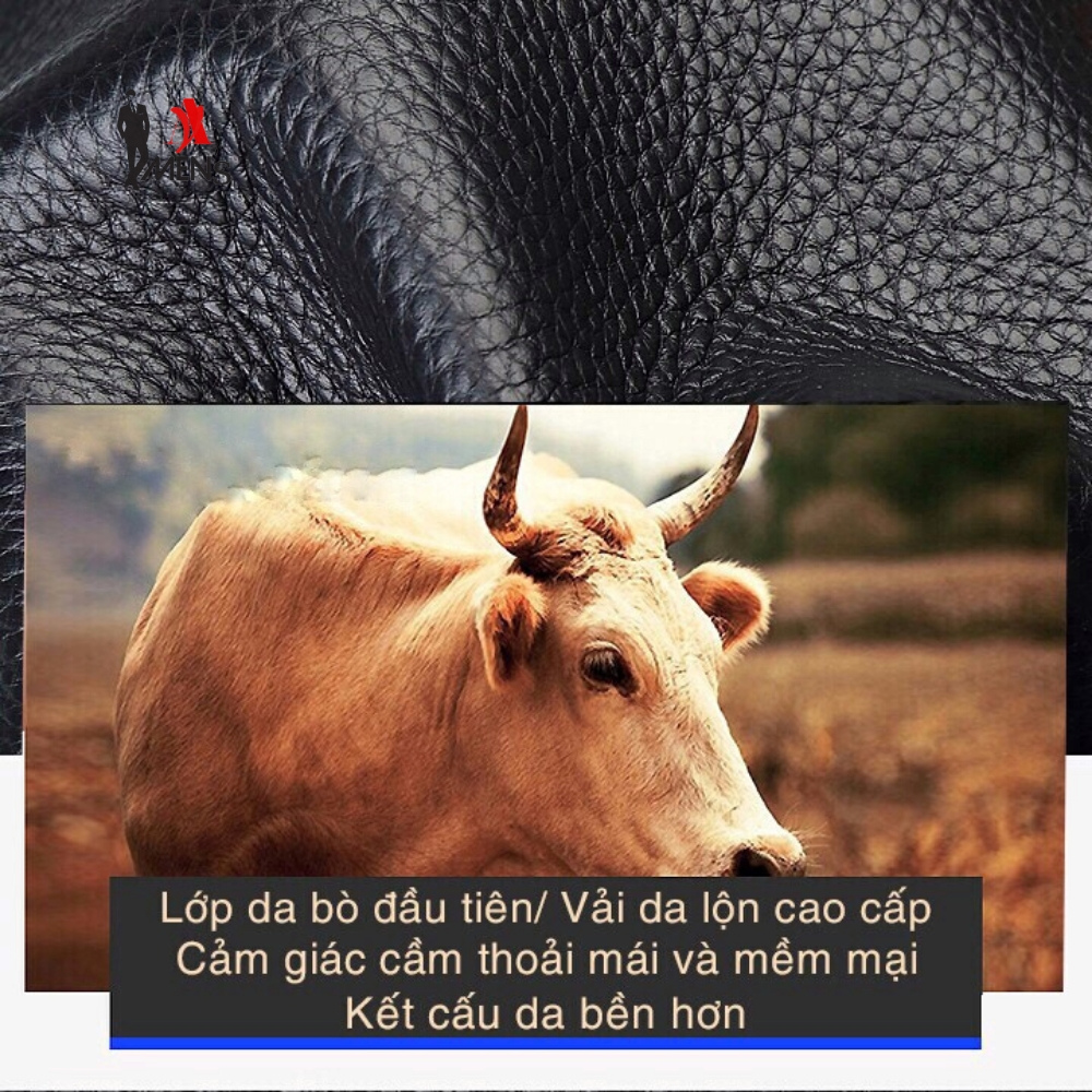 [ TẶNG VÍ DA ] Thắt lưng Nam Da Thật Cao Cấp +  mặt Logo