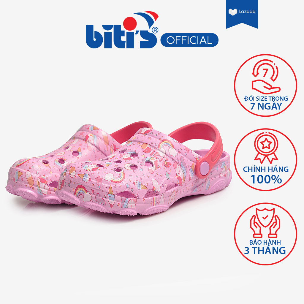 Dép eva crocs bé gái thời trang biti's deg010100tim