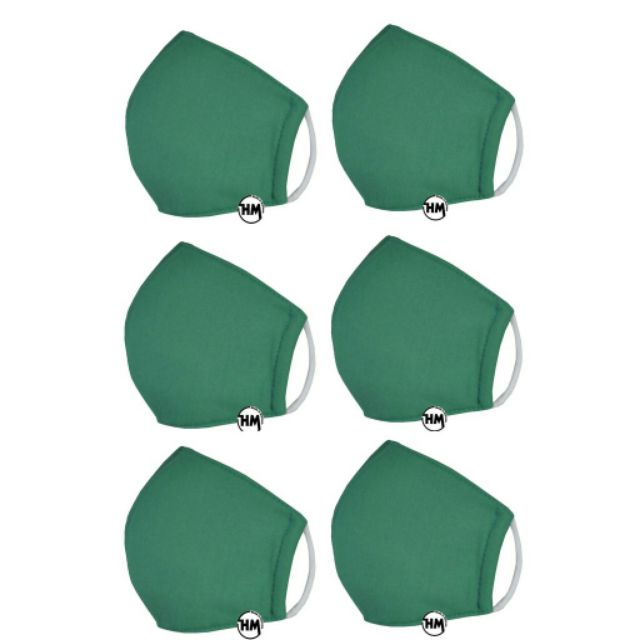 set 5 khẩu trang màu trơn vải coton mềm mịn