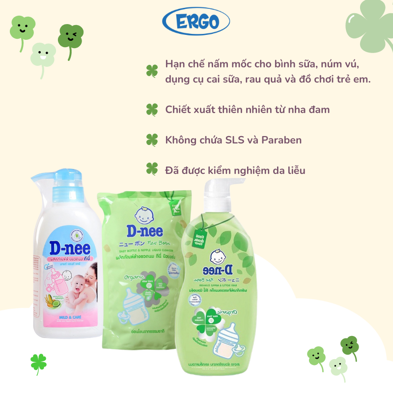 Nước rửa bình chính hãng Dnee Đại Thịnh Nước rửa bình sữa Dnee (Chính hãng có tem Công ty Đại Thịnh)