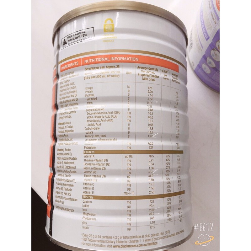 Sữa Blackmores úc số 3