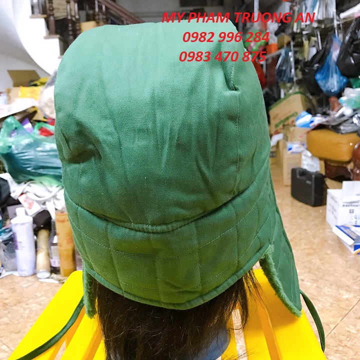 Mũ trùm tai  lót lông cao cấp