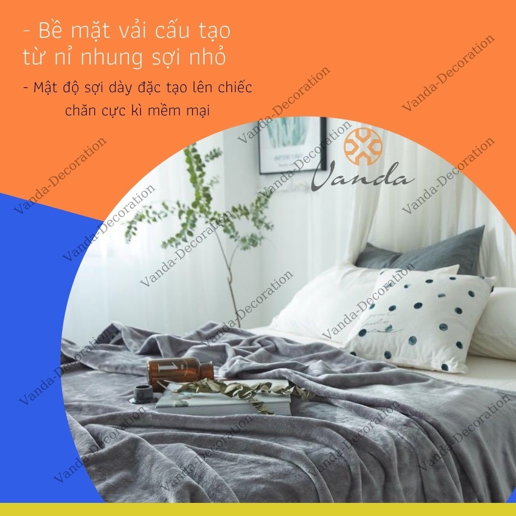 Chăn lông thỏ Muji - Blanket mỏng nhẹ siêu ấm