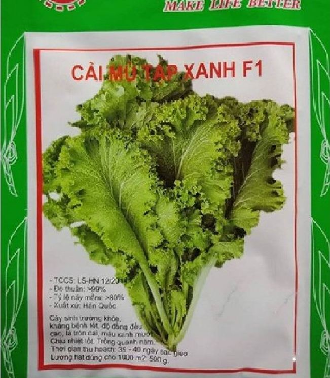 Hạt giống rau cải mù tạp - Gói 5gram