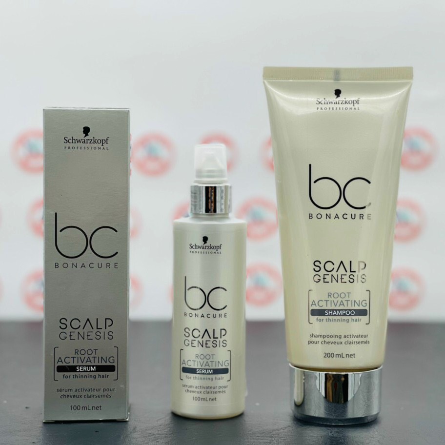 Combo gội và xịt chống rụng tóc BC Bonacure Scalp Root Activating Schwarzkopf 200ml/100ml