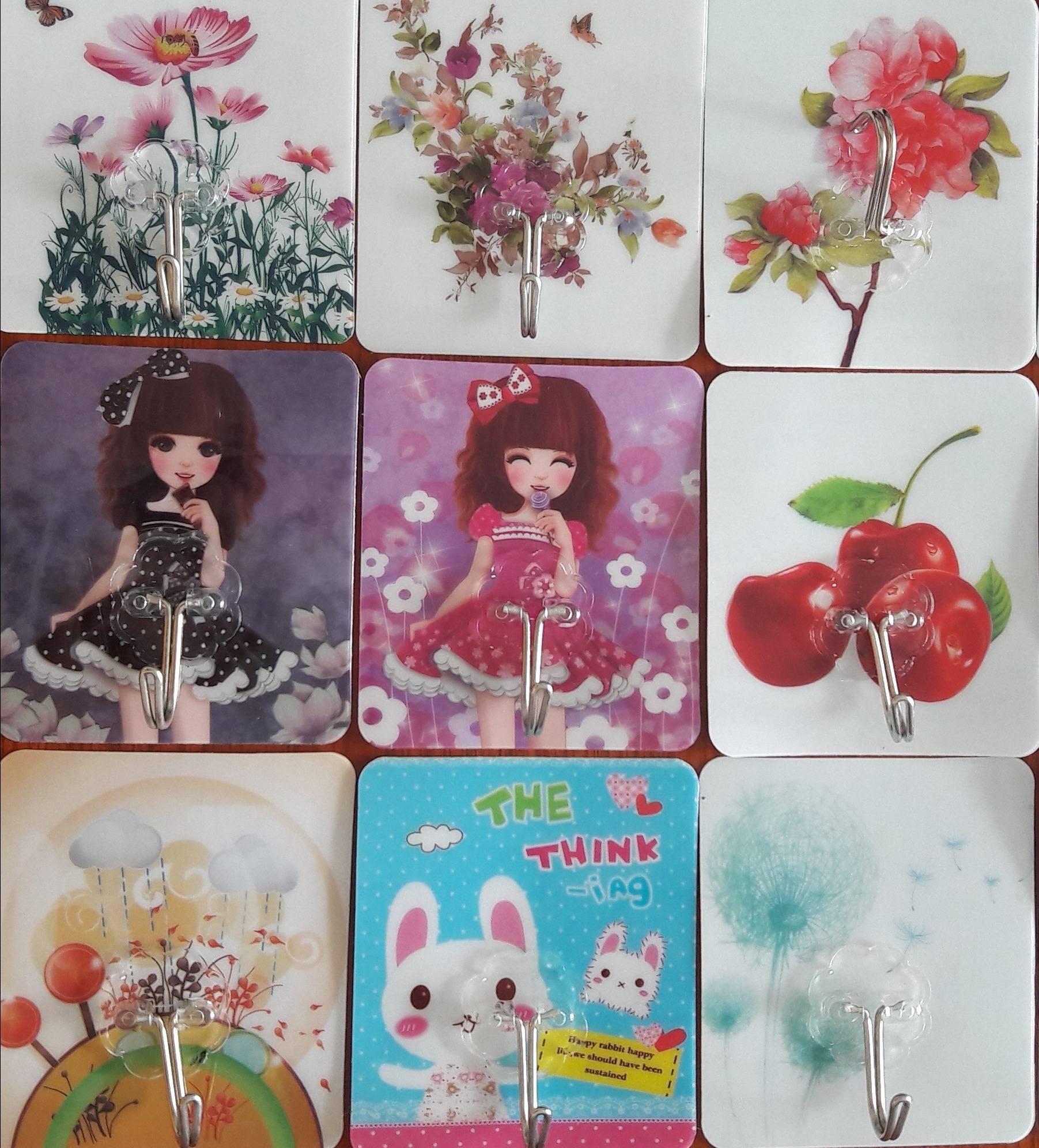 Combo 10 cái móc dán tường 3D chịu lực