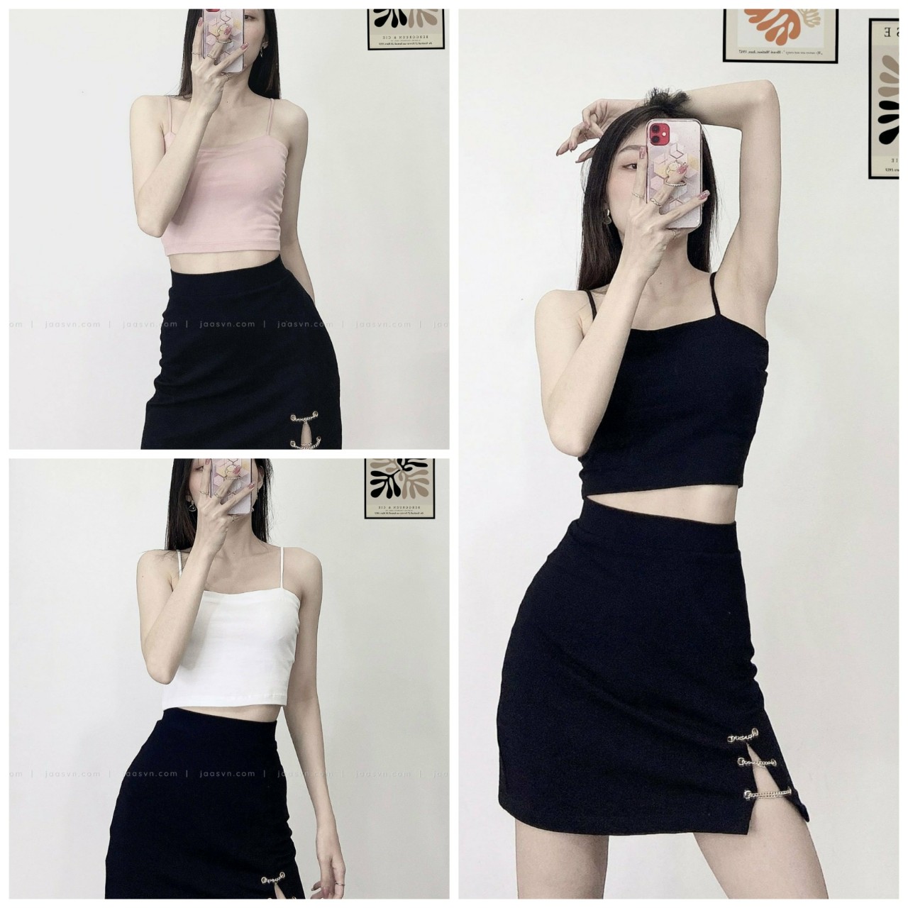 [HCM]Áo hai dây sợi bún thun cotton cao cấp
