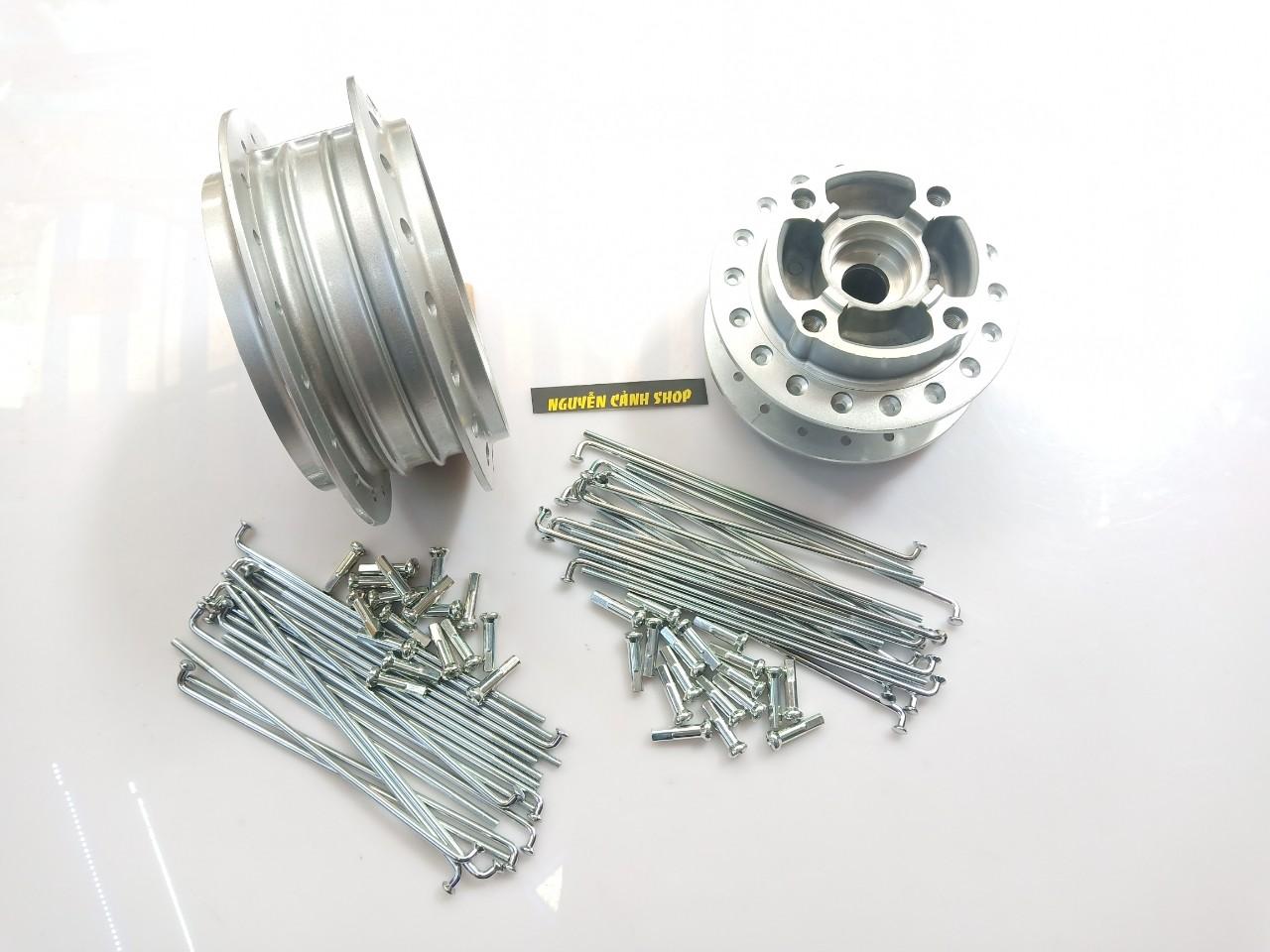 Bộ đùm wave s110 trước sau có căm mạ crom
