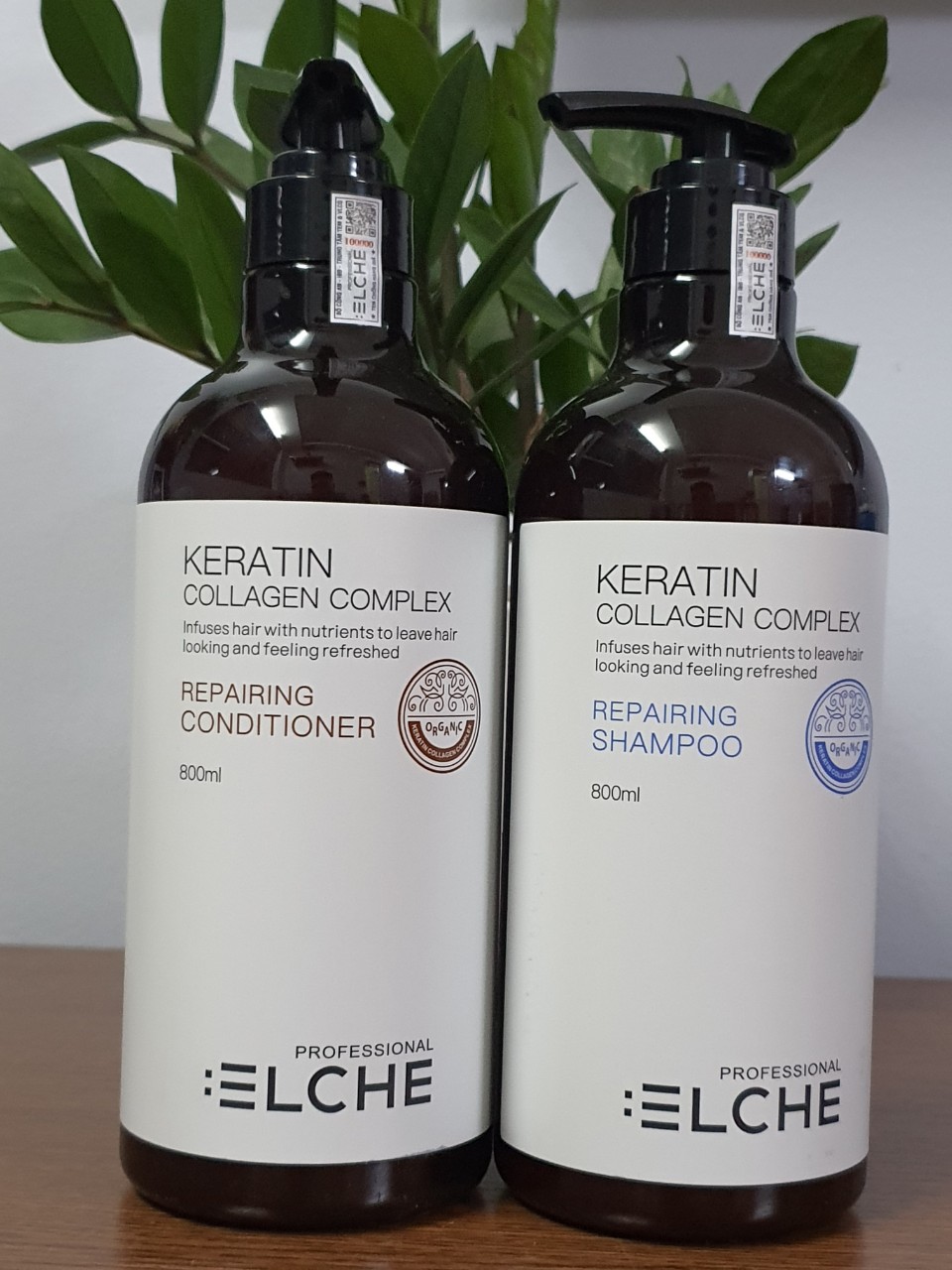 Dầu gội keratin Collagen Complex Elche phục hồi chống rụng tóc 800ml