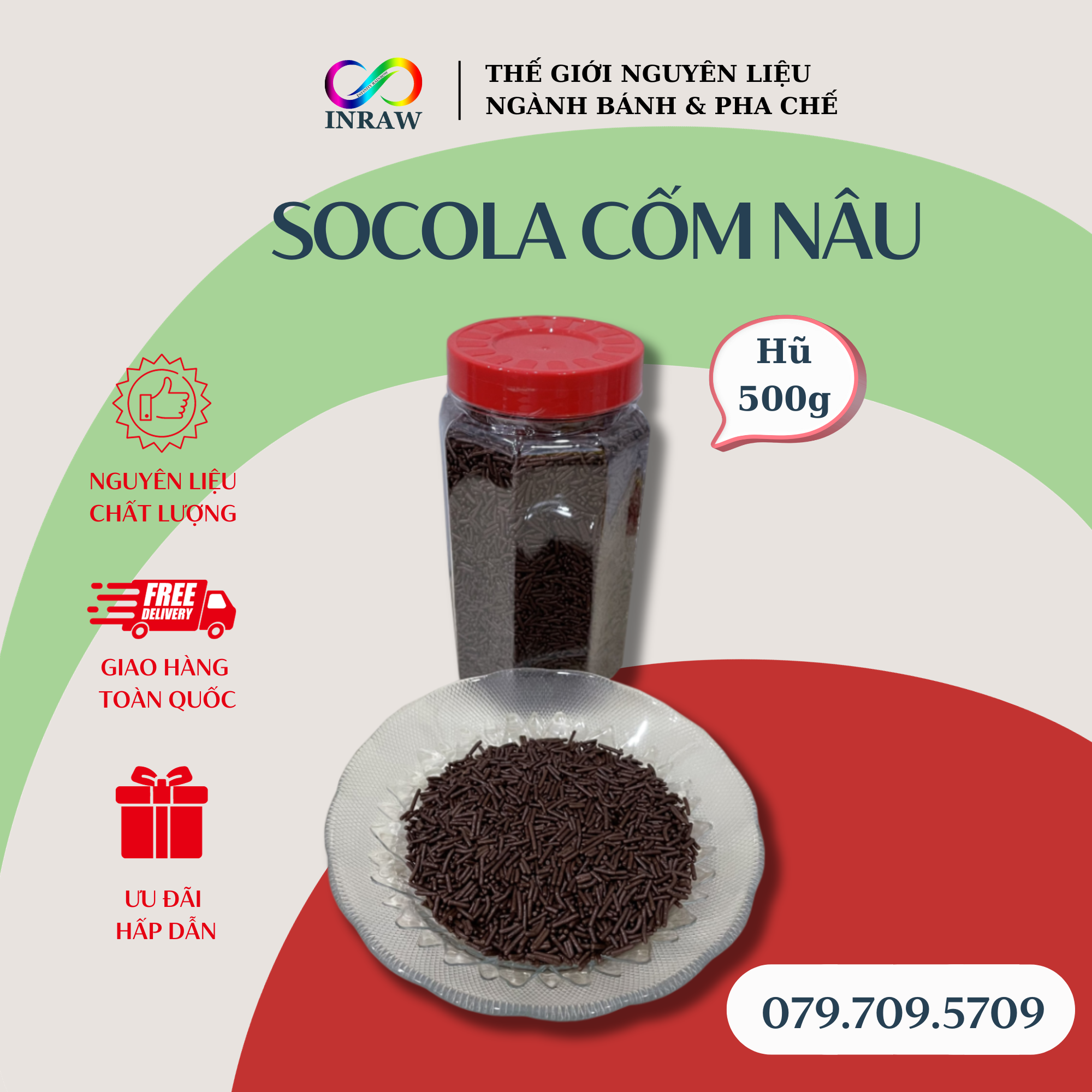 Socola Cốm Nâu Trang Trí  500g