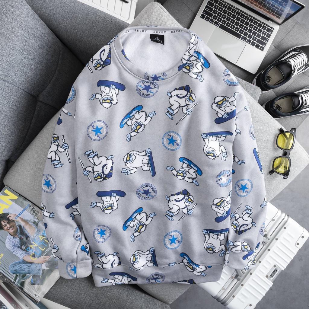 Áo Sweater Seven phom unisex chất nỉ