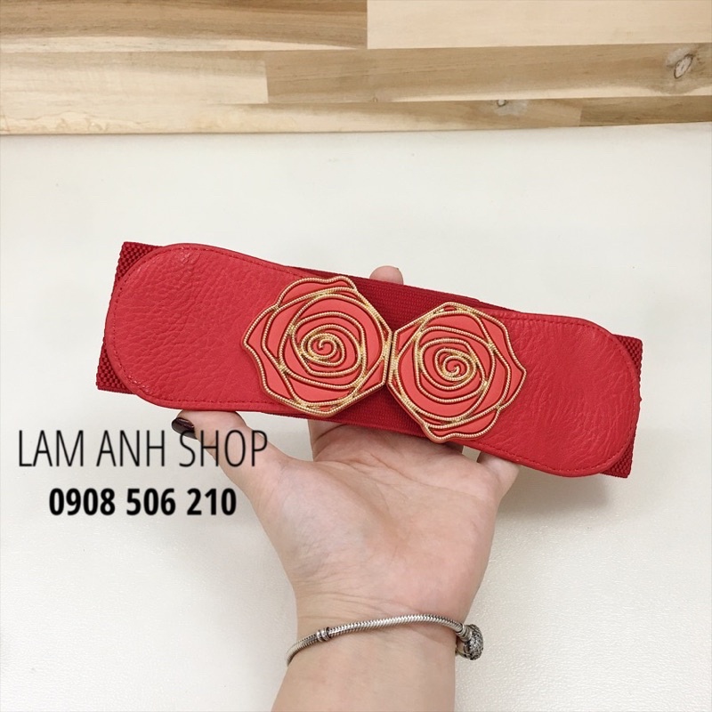 Đai Váy Thun Hoa Hồng Bản 6Cm