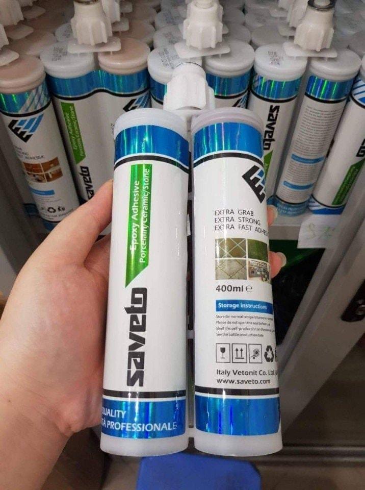 Keo chà ron (chít mạch) Saveto - Màu Nhũ Bạc S10