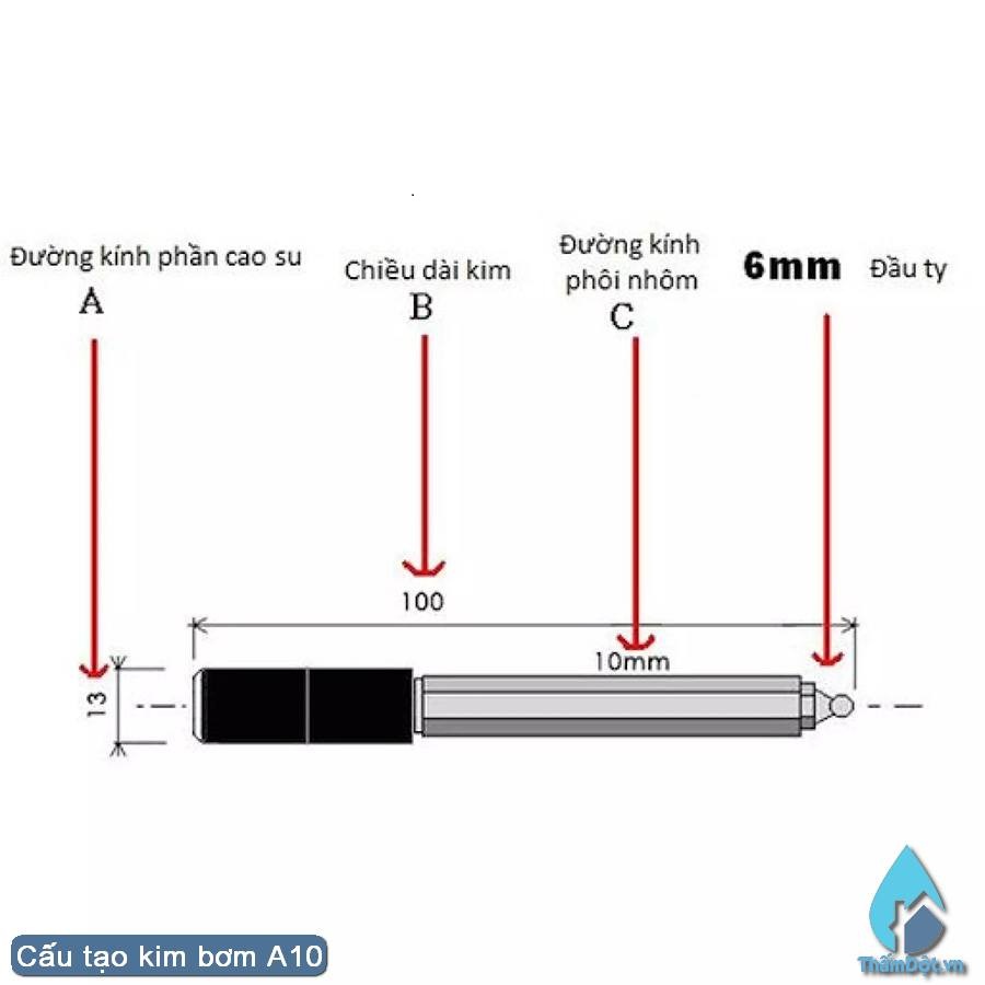 Kim bơm keo PU chống thấm A10 (50c)