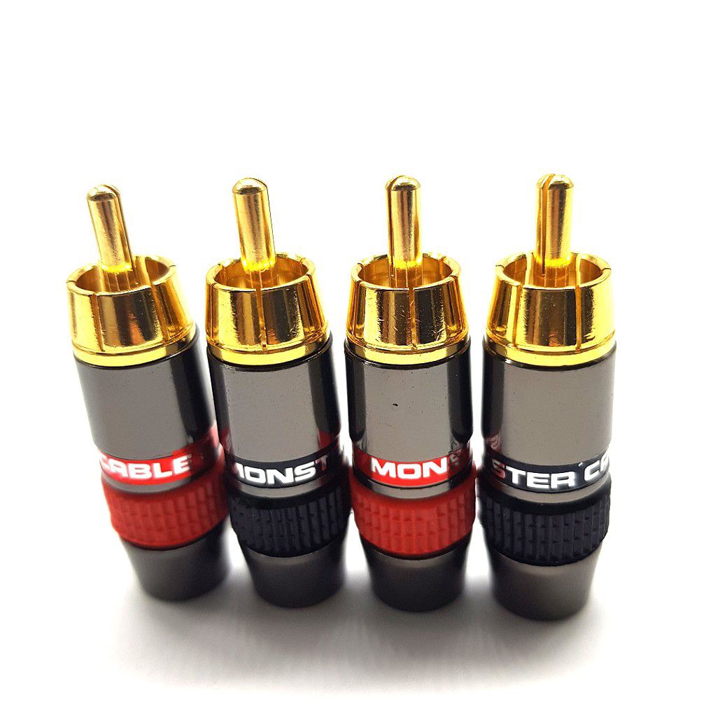 Bộ 2 Jack RCA Monster Jack AV bông sen hàn dây tín hiệu
