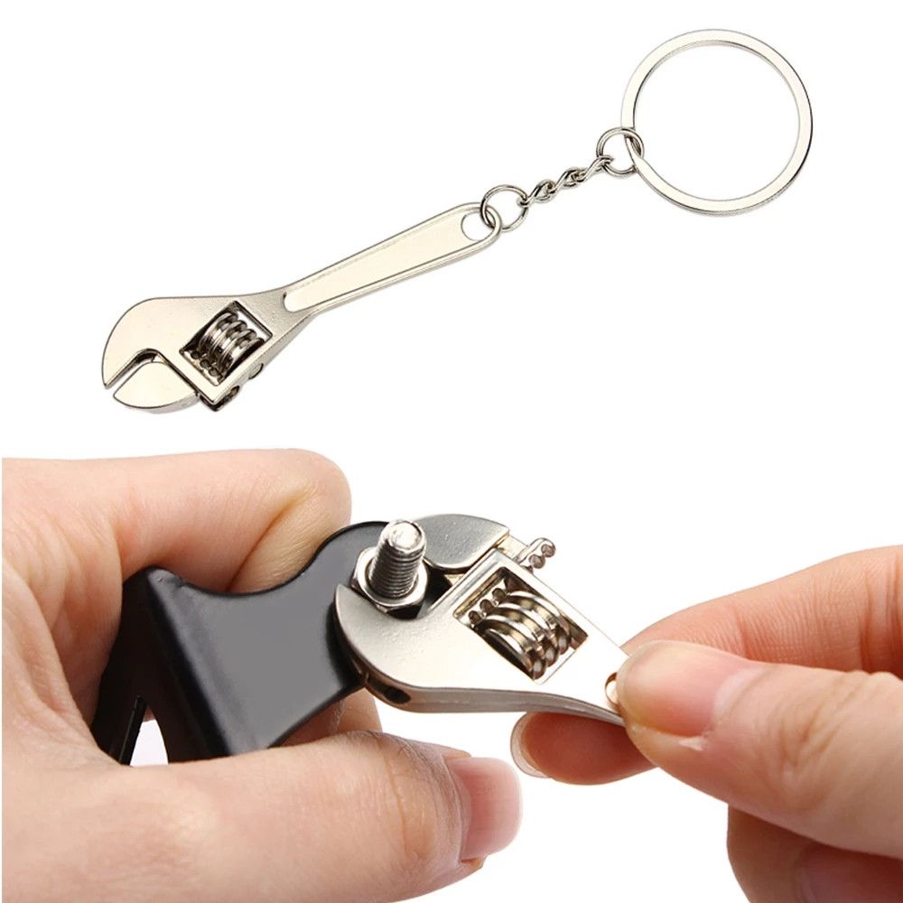 Dụng cụ ngoài trời fsfds, dụng cụ mini mới lạ, móc khóa kim loại cờ lê mô phỏng quà tặng trang sức cờ lê vòng chìa khóa xe ô tô móc khóa cờ lê móc chìa khóa
