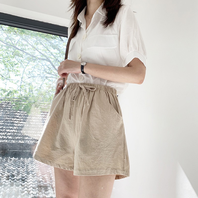 Quần short đũi nữ ống rộng cá tính MADELA