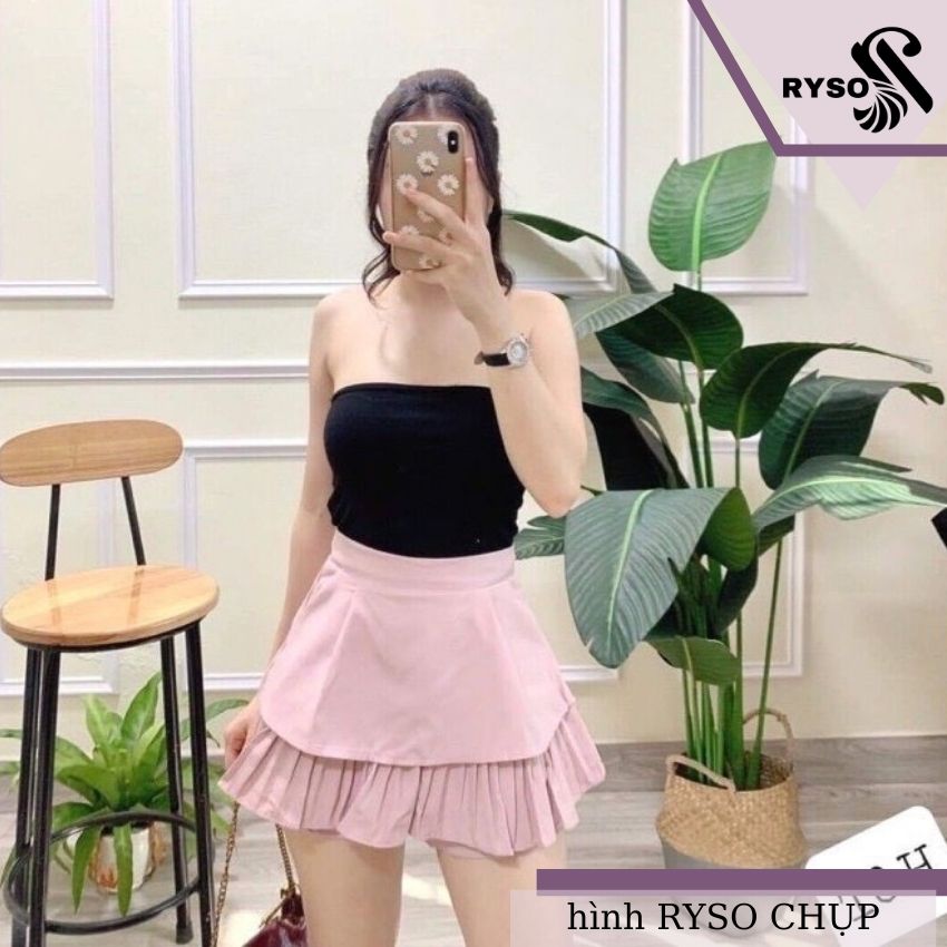 Chân Váy Tầng Xếp Li Dáng Ngắn Lưng Cao.