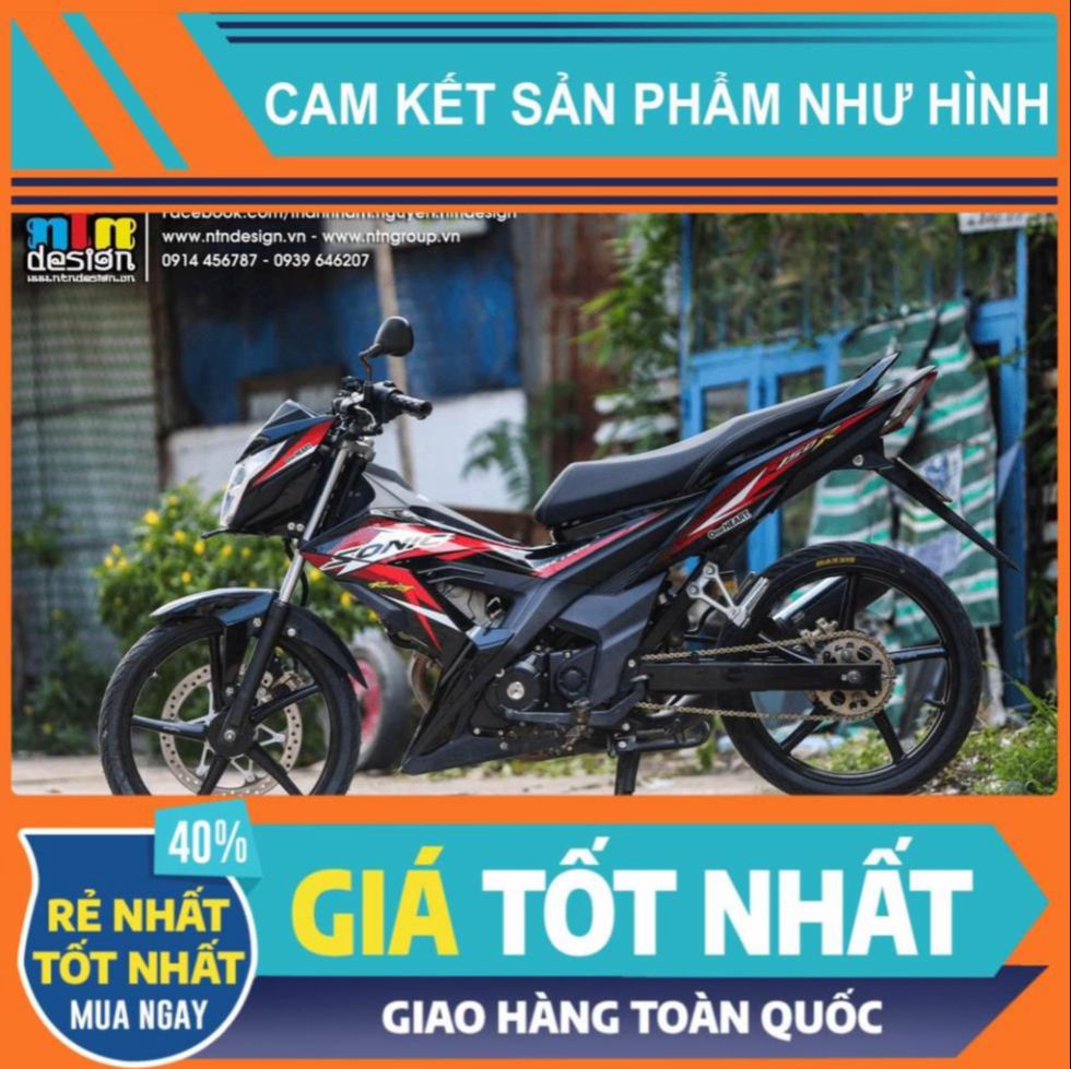 Tem rời Sonic 150 - Mẫu trắng đỏ đen