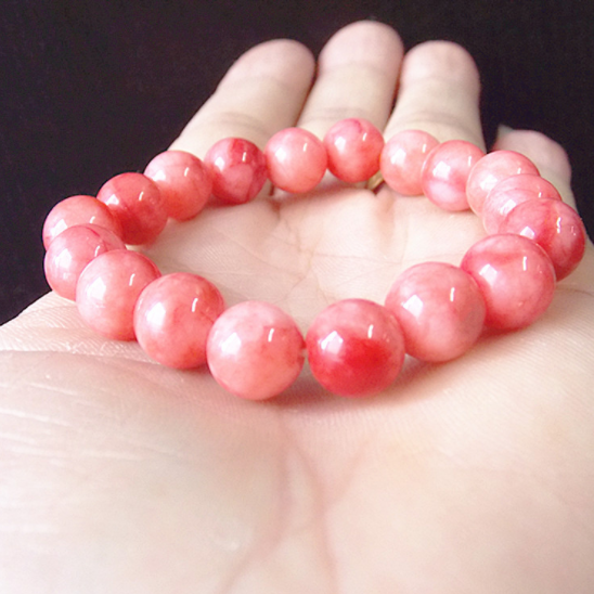 [HCM]VÒNG TAY ĐÁ RUBY HỒNG THỜI TRANG 10MM TTP-919ĐÁ TỰ NHIÊNBAO ĐẸP