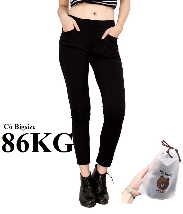 QUẦN LEGGING GẤU CHẤT DÀY ĐẸP CAO CẤP thiết kế 4 Túi Tiện Dụng có Big size 90KG HẢI NGÂN