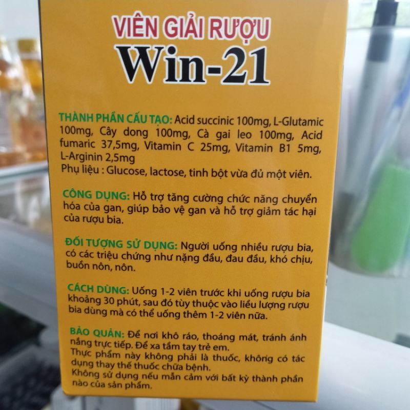 Viên giải rượu win 21