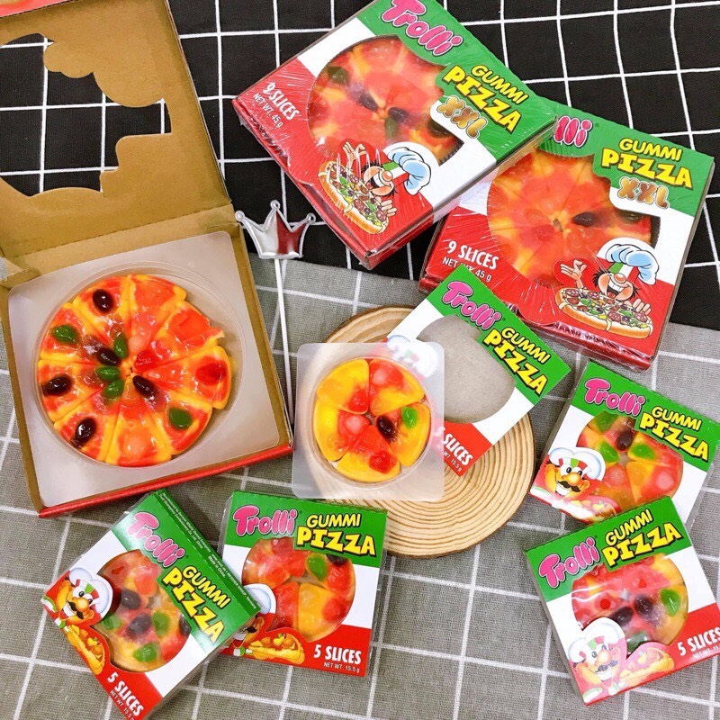[Date Mới :4/2027] Kẹo dẻo Pizza Trolli Đức size 15.5g/1 cái