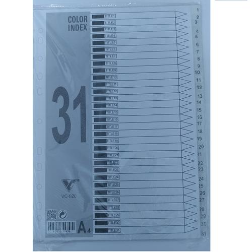 [HCM]Bìa phân trang nhựa 31 số