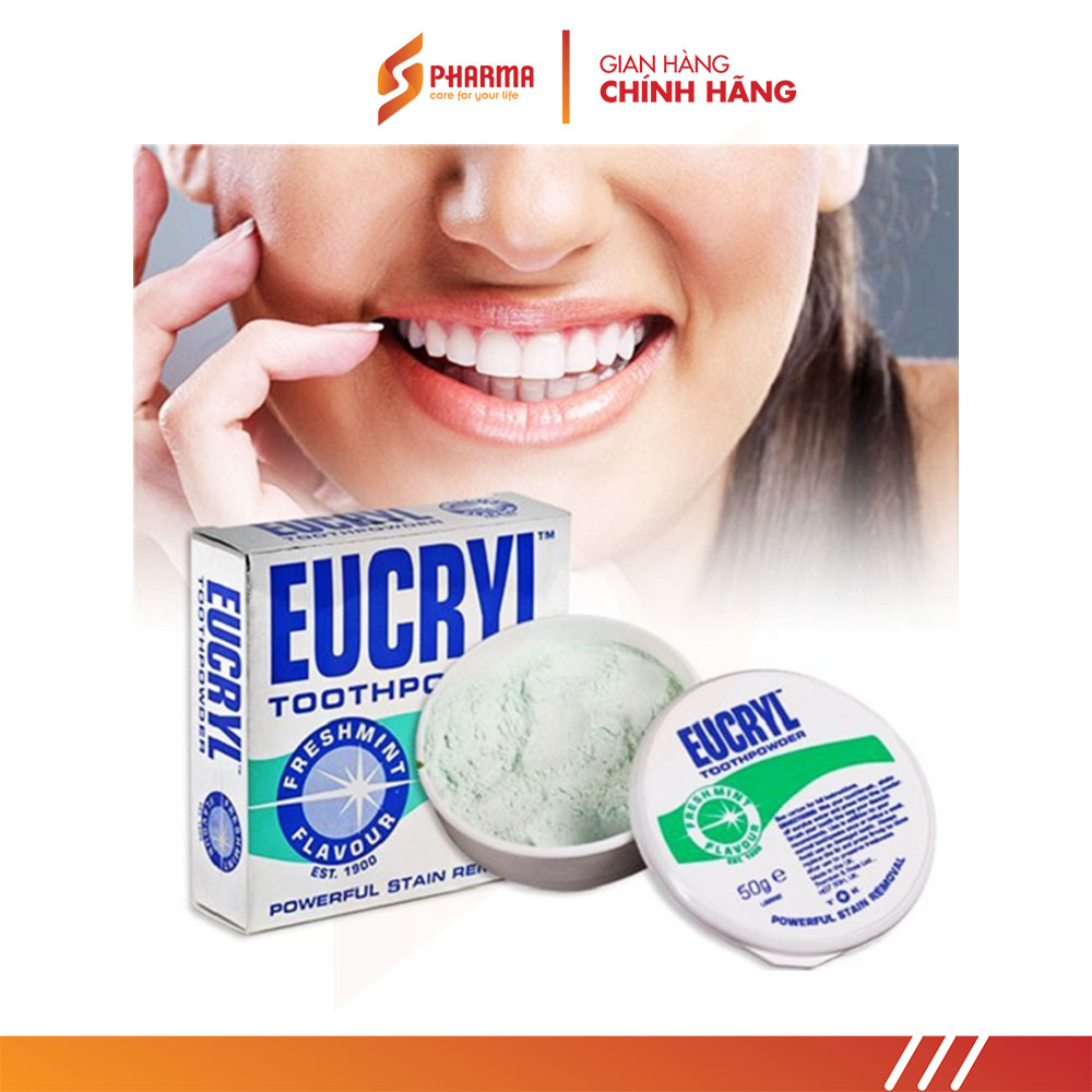Bột Tẩy Trắng Răng Eucryl Toothpowder 50g Anh Quốc